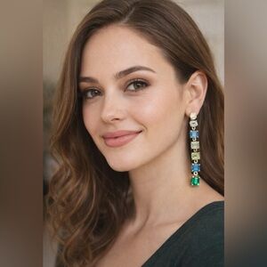 Elegant Multi-Color Gemstone Earrings